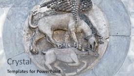  Presentation with byzantine - Colorful presentation theme enhanced with venice-italy-may-28-2017 backdrop and a light blue colored foreground