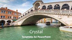  Presentation with architecture city - Slides having venice-italy-october-24-2019 background and a ocean colored foreground