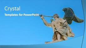  Presentation with angel trumpet - PPT layouts with venice-italy-september-2014-details background and a teal colored foreground