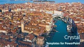  Presentation with dentinal tubules root canal - Slide deck with venice-rialto-bridge-and-grand background and a ocean colored foreground