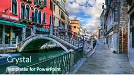  Presentation with canals - Presentation design featuring venice-town-italy-romantic-venetian background and a  colored foreground