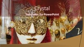  Presentation with masks - Presentation theme featuring modern equipment in gym blurred background black and white photo background and a gray colored foreground