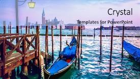  Presentation with venice - Presentation theme consisting of venice background and a light blue colored foreground