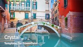  Presentation with venice - Audience pleasing slides consisting of venice backdrop and a teal colored foreground