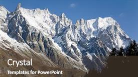  Presentation with mont blanc - Slide set consisting of venis - autumn view of snowcapped peaks background and a tawny brown colored foreground