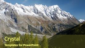  Presentation with mont blanc - Beautiful slide deck featuring venis - autumn view of snowcapped peaks backdrop and a tawny brown colored foreground