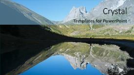  Presentation with lake - Beautiful PPT theme featuring venis - limestone pyramids reflected on combal backdrop and a light blue colored foreground