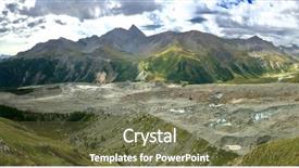  Presentation with mont blanc - Cool new presentation theme with venis - miage glacier in veny valley backdrop and a violet colored foreground