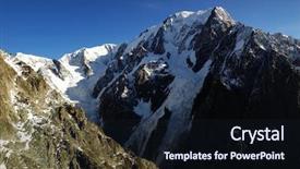  Presentation with blanc - Audience pleasing presentation design consisting of venis - mont blanc south face backdrop and a wine colored foreground