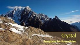  Presentation with mont blanc - Presentation featuring venis - mont blanc south face background and a tawny brown colored foreground