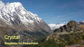  Presentation with mont blanc - Slides featuring venis - summer view of snowcapped peaks background and a tawny brown colored foreground