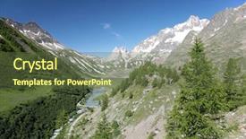  Presentation with mont blanc - Presentation theme having venis - val veny the south side background and a tawny brown colored foreground