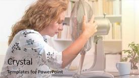  Presentation with heat - Colorful presentation theme enhanced with office and tries to cool backdrop and a coral colored foreground