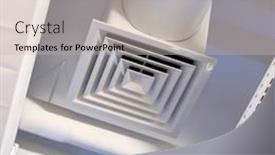  Presentation with pipes - PPT theme consisting of ventilation-pipes-of-an-air background and a soft green colored foreground