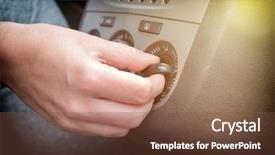  Presentation with car air conditioning - Theme having ventilation system with fan selector background and a tawny brown colored foreground
