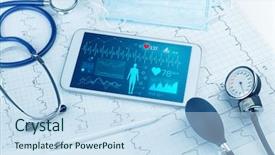  Presentation with live - PPT layouts having ventricle - live medical screening with medical background and a sky blue colored foreground