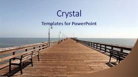  Presentation with california - Slide set having ventura pier the longest wooden background and a light blue colored foreground