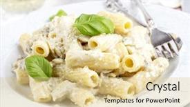  Presentation with venus - Slide set enhanced with venus - italian pasta with cheese sauce background and a lemonade colored foreground