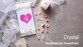  Presentation with venus - Slides with venus - lesbian wedding invitation on grunge background and a gray colored foreground