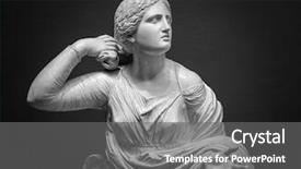  Presentation with venus - PPT layouts with venus - white marble statue of young background and a gray colored foreground