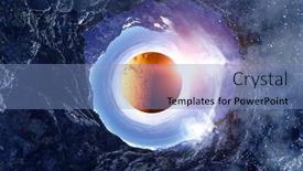  Presentation with planet venus - Theme consisting of venus-planet-mixed-media-mixed background and a teal colored foreground