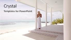  Presentation with veranda - Theme enhanced with veranda of the tropical house background and a lemonade colored foreground