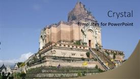  Presentation with mai - Slide set featuring veraviharn-chang-mai-thailand background and a teal colored foreground