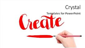  Presentation with verb - Beautiful slides featuring verb create written backdrop and a white colored foreground