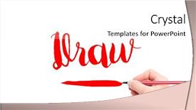  Presentation with verb - PPT layouts consisting of verb draw written background and a white colored foreground