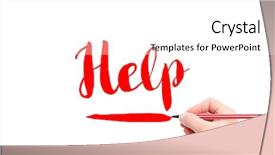  Presentation with verb - Presentation theme consisting of verb help written background and a white colored foreground