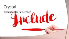  Presentation with verb - Presentation theme consisting of verb-include-written background and a white colored foreground