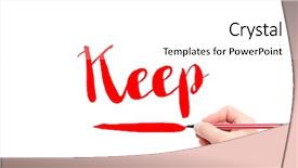  Presentation with verb - Beautiful PPT theme featuring verb keep written backdrop and a white colored foreground