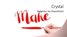  Presentation with verb - Beautiful presentation design featuring verb make written backdrop and a white colored foreground
