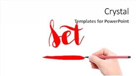  Presentation with verb - Beautiful slide deck featuring verb set written backdrop and a white colored foreground