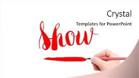  Presentation with verb - Amazing slide set having verb show written backdrop and a white colored foreground
