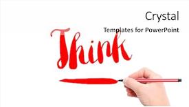  Presentation with verb - Cool new theme with verb think written backdrop and a white colored foreground