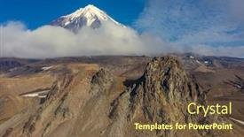  Presentation with igneous rock volcano - Presentation design having verblyud-camel-extrusion-rock background and a tawny brown colored foreground
