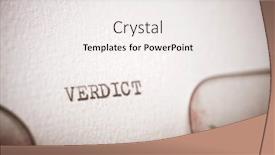  Presentation with verdict - PPT layouts consisting of verdict-word-written background and a sky blue colored foreground