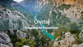  Presentation with france - Presentation design featuring verdon gorge provence france background and a ocean colored foreground