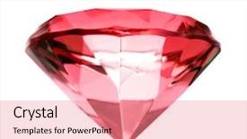  Presentation with diamond - Theme consisting of verge - beautiful diamond crystal isolated background and a coral colored foreground