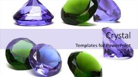  Presentation with crystals - Amazing PPT layouts having verge - beautiful diamond crystals isolated backdrop and a light blue colored foreground