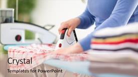  Presentation with close up of an apron - Audience pleasing presentation design consisting of verge - close up of iron backdrop and a  colored foreground