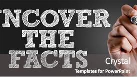  Presentation with uncover - Presentation design with verity - hand writing the text uncover background and a gray colored foreground