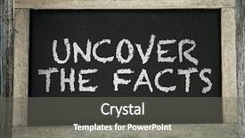  Presentation with uncover - Audience pleasing slide set consisting of verity - uncover the facts written backdrop and a gray colored foreground