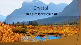  Presentation with banff national park - Amazing slide set having sundance - vermilion lakes area at banff backdrop and a light blue colored foreground