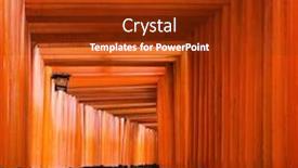  Presentation with kyoto - Presentation design featuring vermillion-torii-path-at-fushimi background and a tawny brown colored foreground
