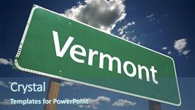  Presentation with clouds - Colorful slides enhanced with vermont road sign with dramatic backdrop and a  colored foreground
