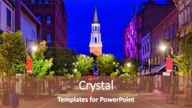  Presentation with church growth - Theme featuring vermont usa cityscape at church background and a tawny brown colored foreground