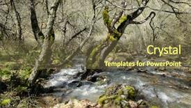  Presentation with stream - Slide set featuring vernal water stream on cantatore background and a tawny brown colored foreground