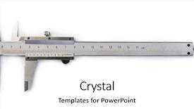  Presentation with vernier caliper bearing isolated - Beautiful PPT layouts featuring calipers - vernier caliper isolated on white backdrop and a white colored foreground